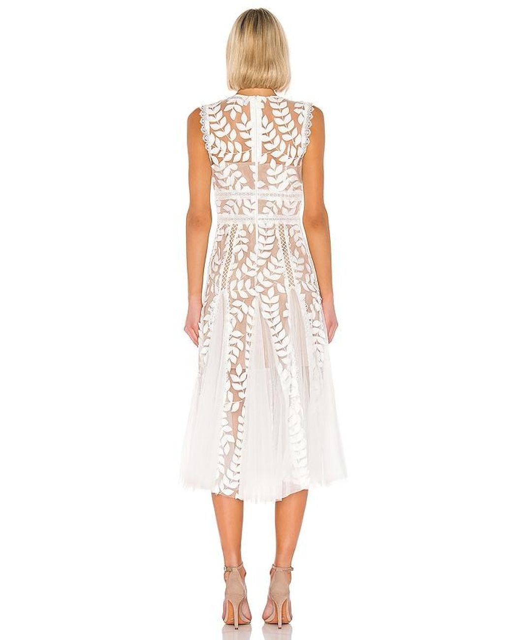 Bronx and Banco White Saba Blanc Midi Dress