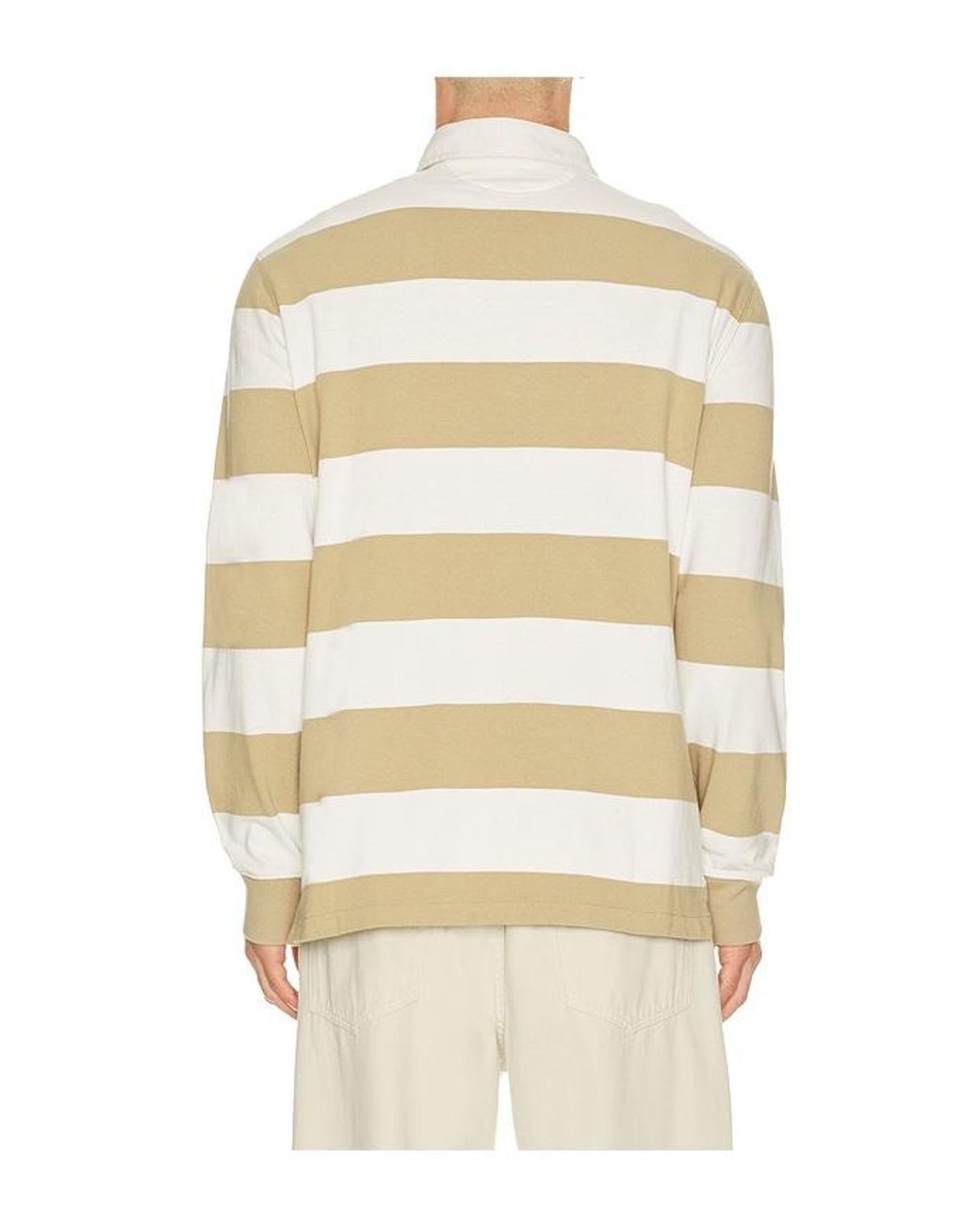 Polo Ralph Lauren Natural Long Sleeve Basic Mesh Litchfield Bear Rugby Polo for men