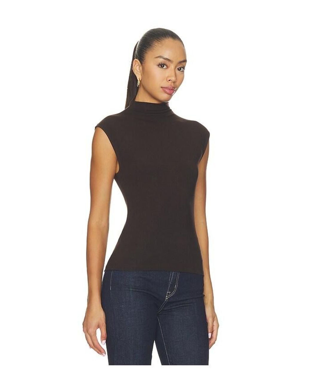 Sold Out NYC Blue The Mock Neck Top
