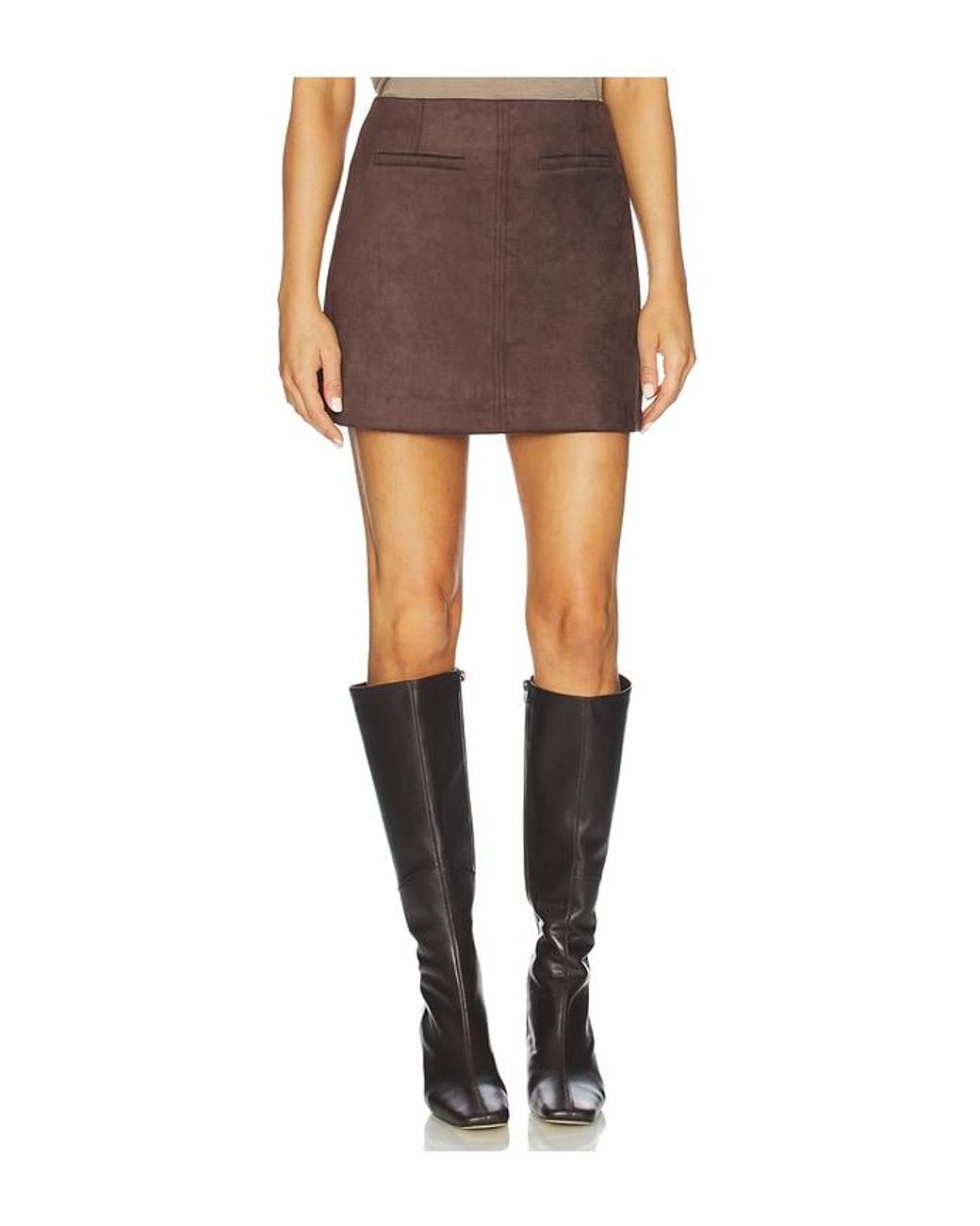 Elodie the Label Multicolor Elodie Mina Faux Suede Mini Skirt