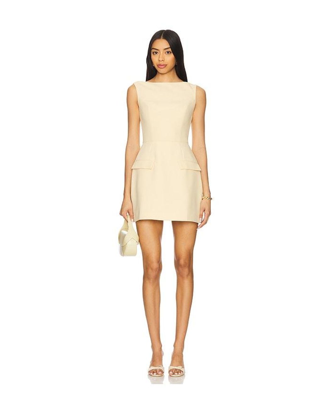 Amanda Uprichard Natural Banco Dress