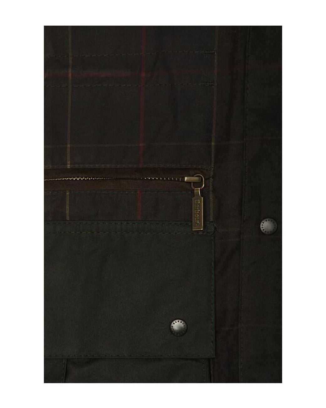 Barbour Black Icons Tartan Durham Wax Jacket for men