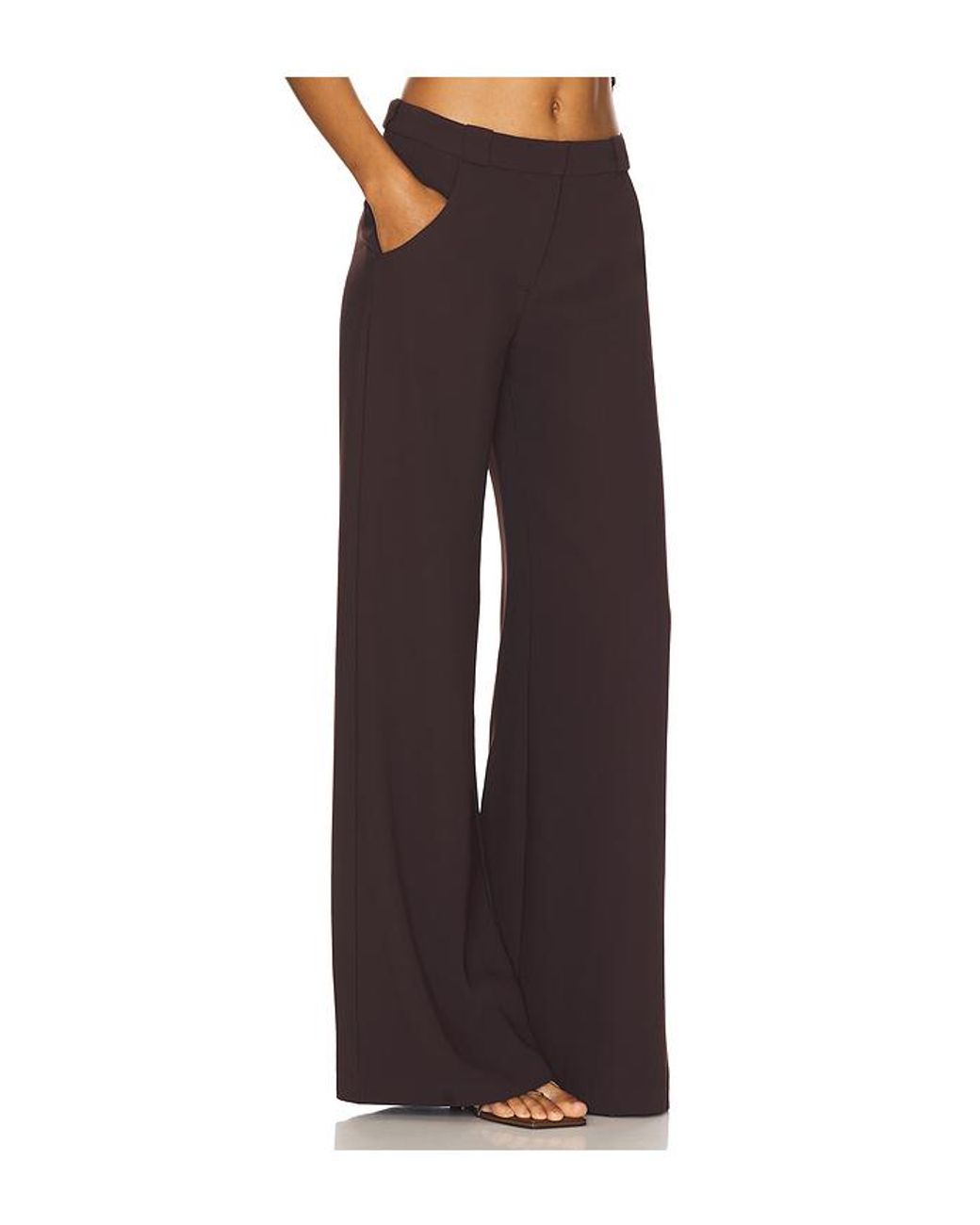 Amanda Uprichard Brown X Revolve Saddler Pants