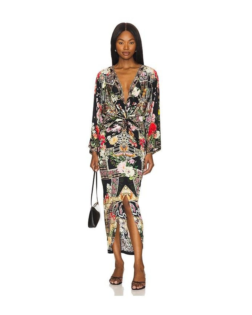 CAMILLA Long Split Front Twist Dress Lyst UK