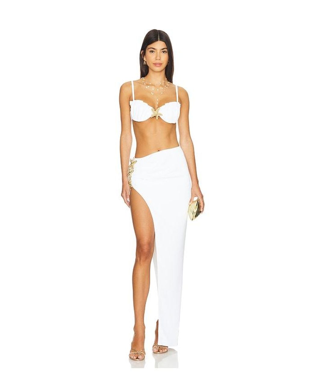 Lovers + Friends White Isolde Maxi Skirt