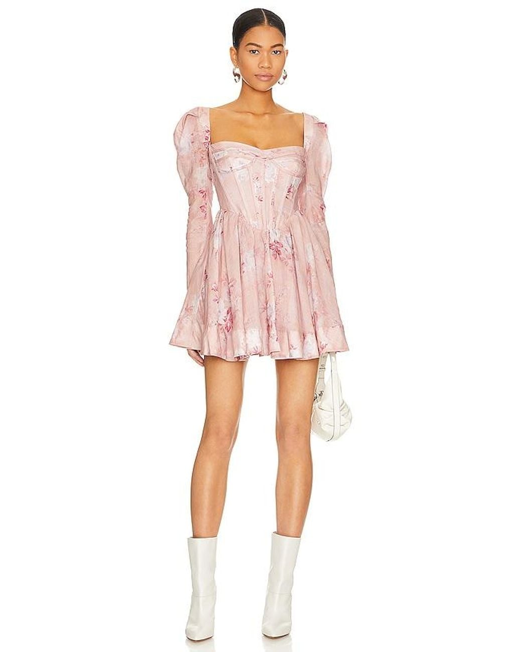Bardot Pink Evermore Floral Mini Dress