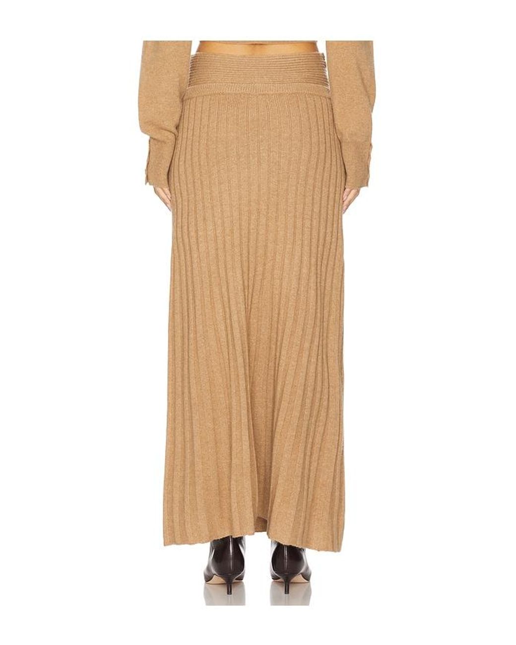 NAADAM Natural Premium Cashmino Ribbed Skirt