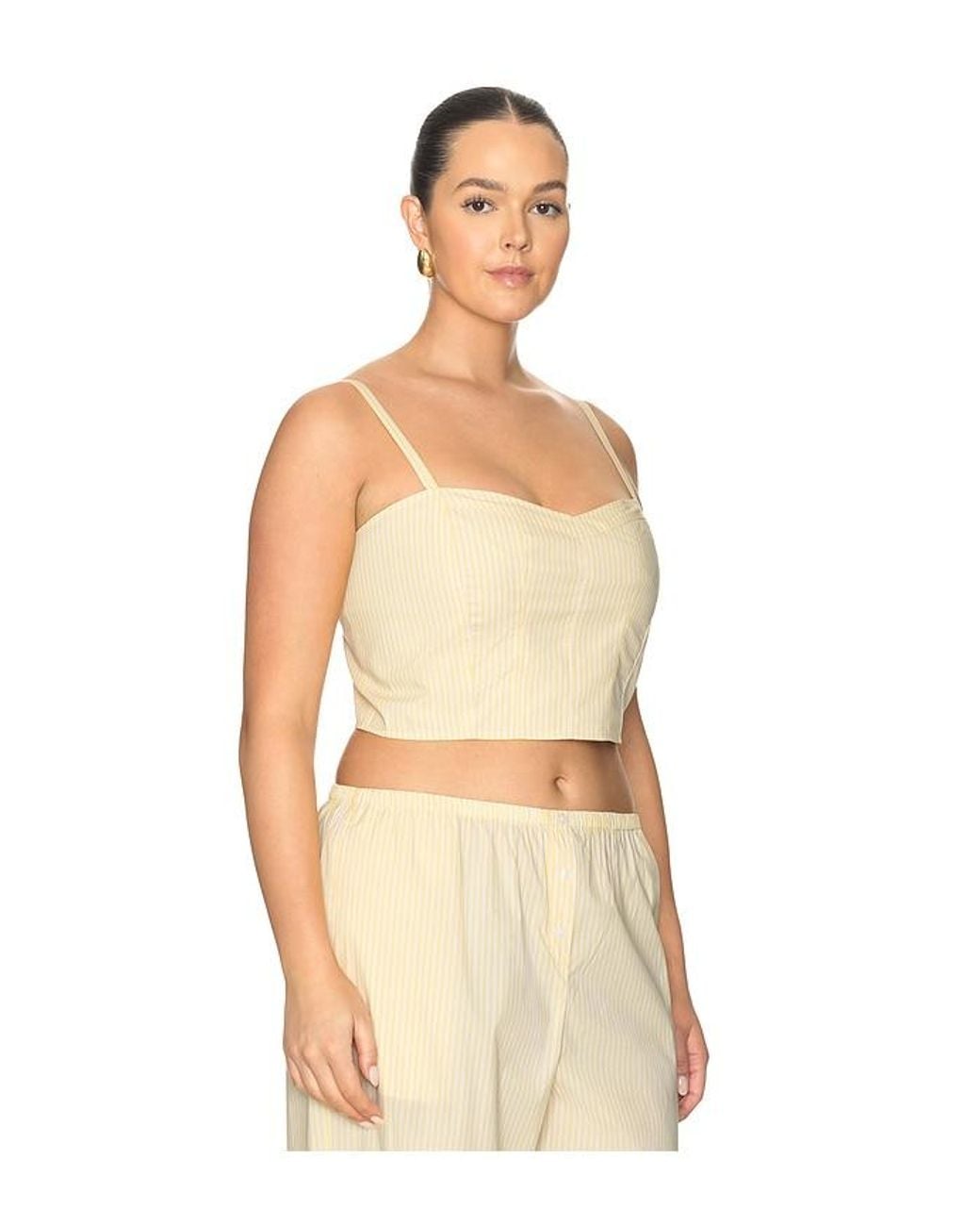 GOOD AMERICAN Natural Poplin Buster Cami Top