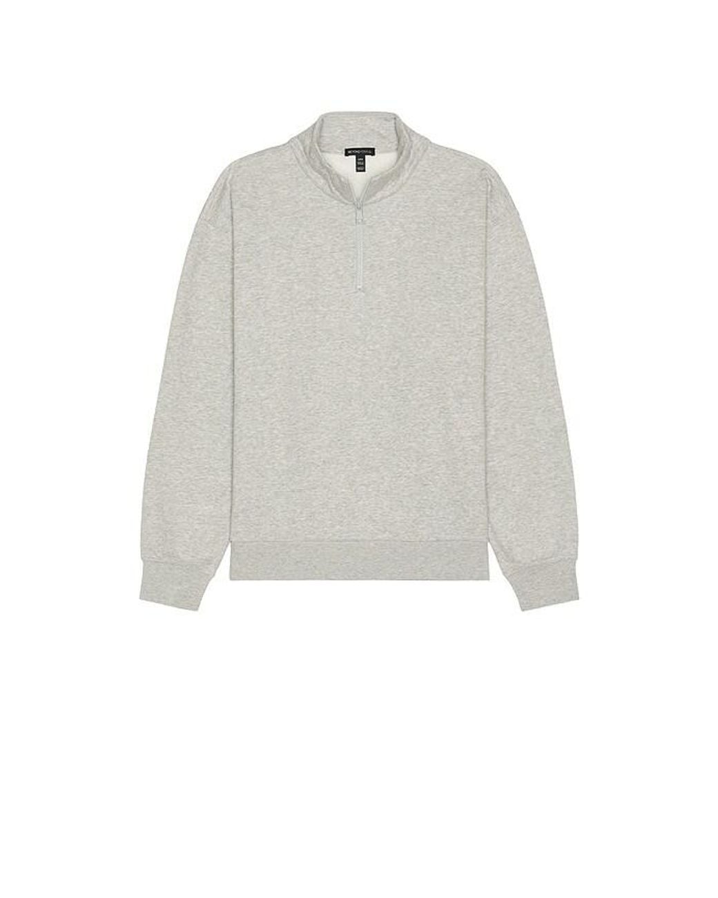 Beyond Yoga Gray Luxefleece Half Zip Pullover for men