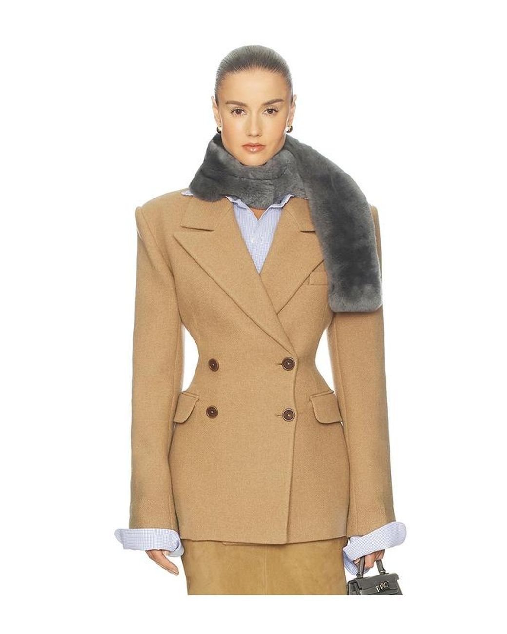 Helsa Natural Italian Wool Blend Blazer