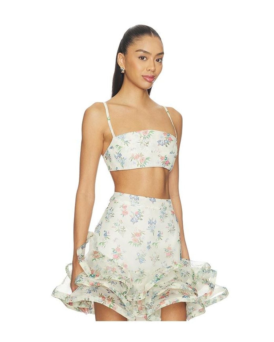 La Fuori White Petal Cascade Bralette