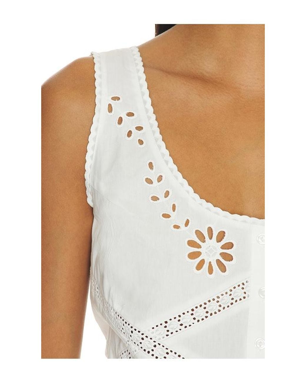 Frankie's Bikinis Blue X Devon Lee Carlson Ever Cotton Blouse
