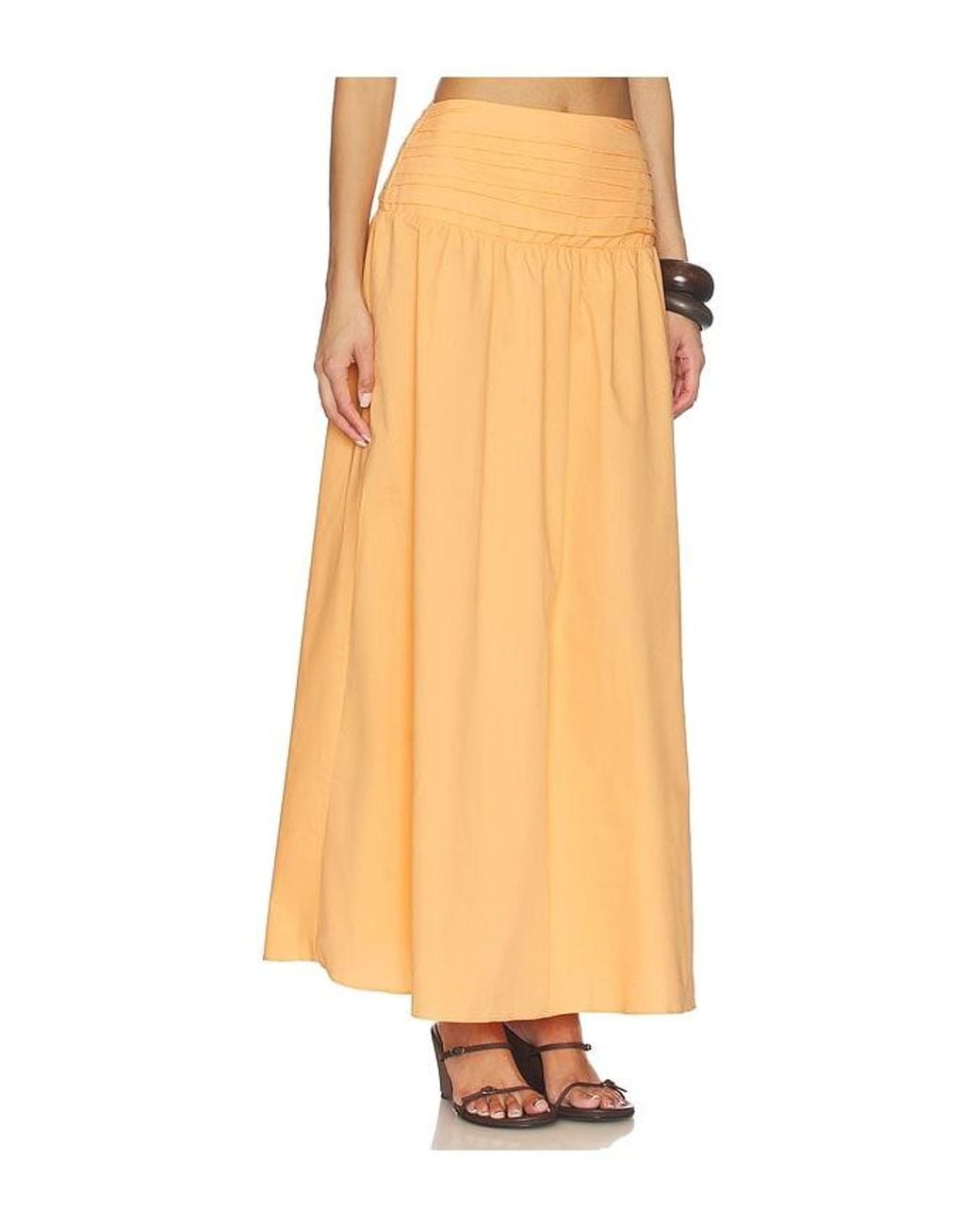 Peixoto Orange Rowan Maxi Skirt