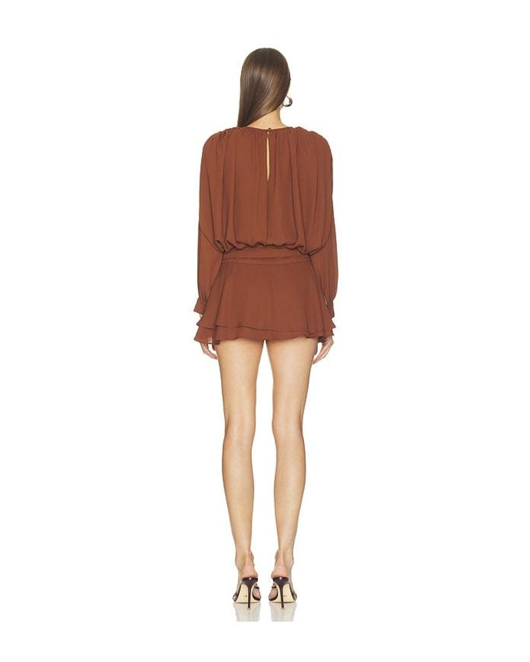 MORE TO COME Brown Bobbi Mini Dress