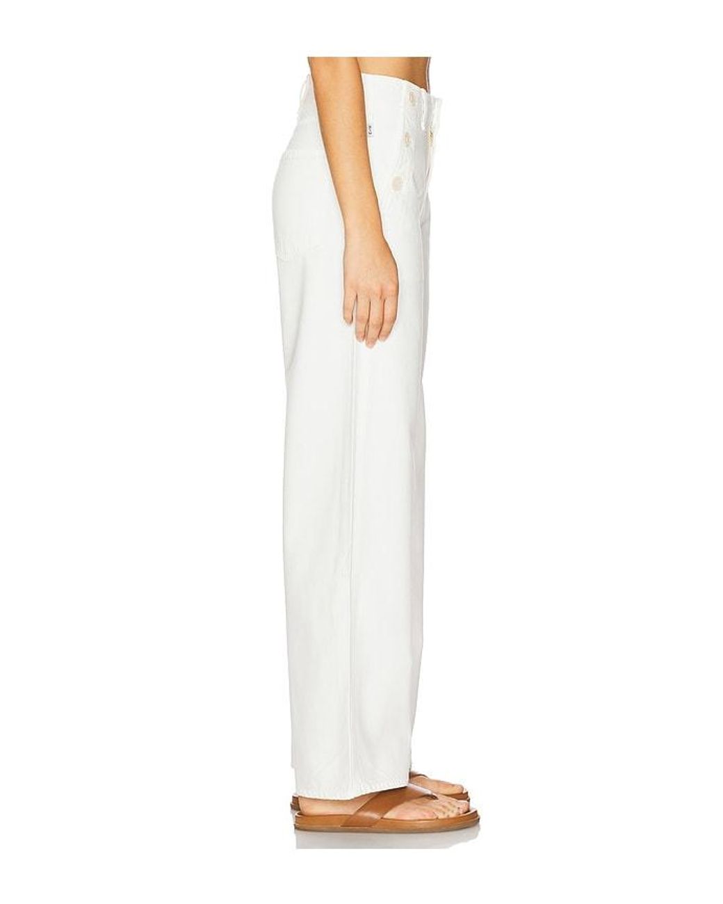Citizens of Humanity White Boardwalk Trouser Jeans