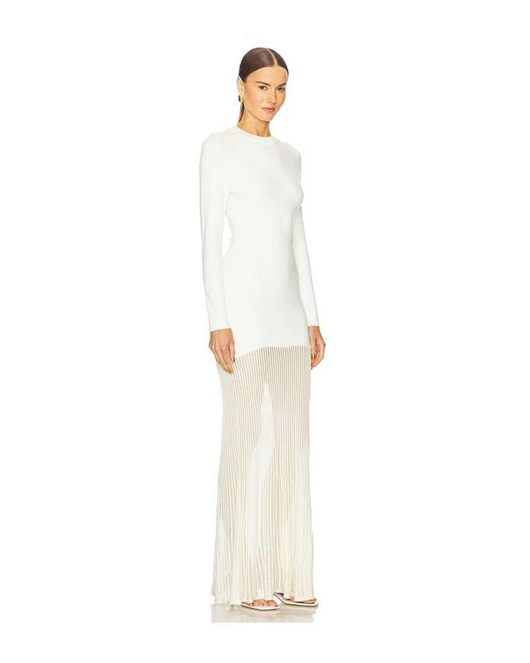 SER.O.YA White Serenade Knit Maxi Dress