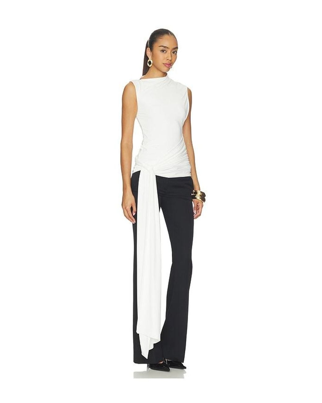 Bardot Black Jordan Longline Tie Top