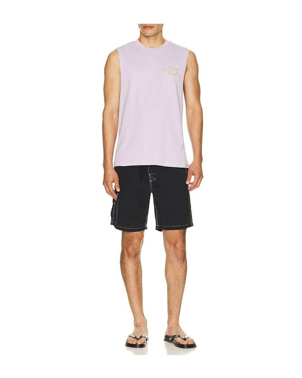 Critical Slide White Electric Muscle Tank for men