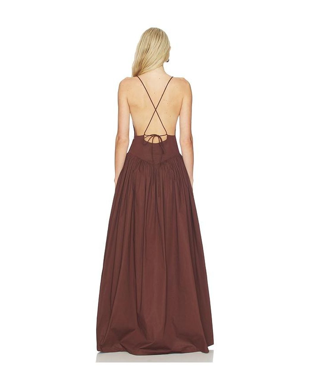 Adriana Degreas Purple Opulence Deep-V Maxi Dress