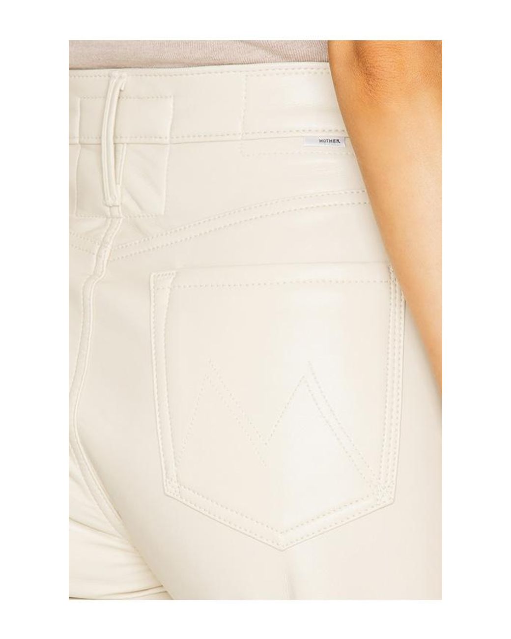 Mother White The Rambler Zip Ankle Jeans