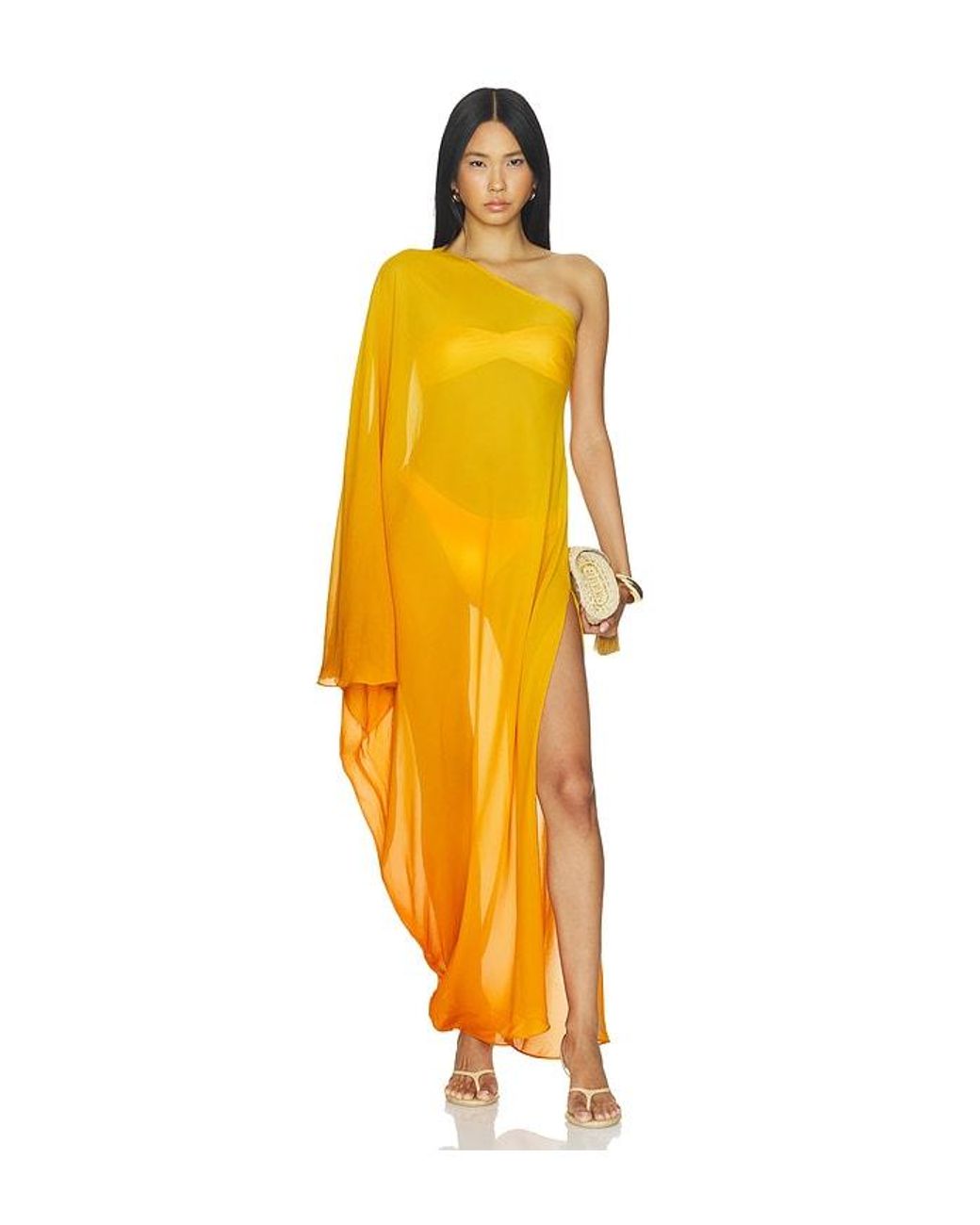 LOBA Yellow Agata Ombre Maxi Dress