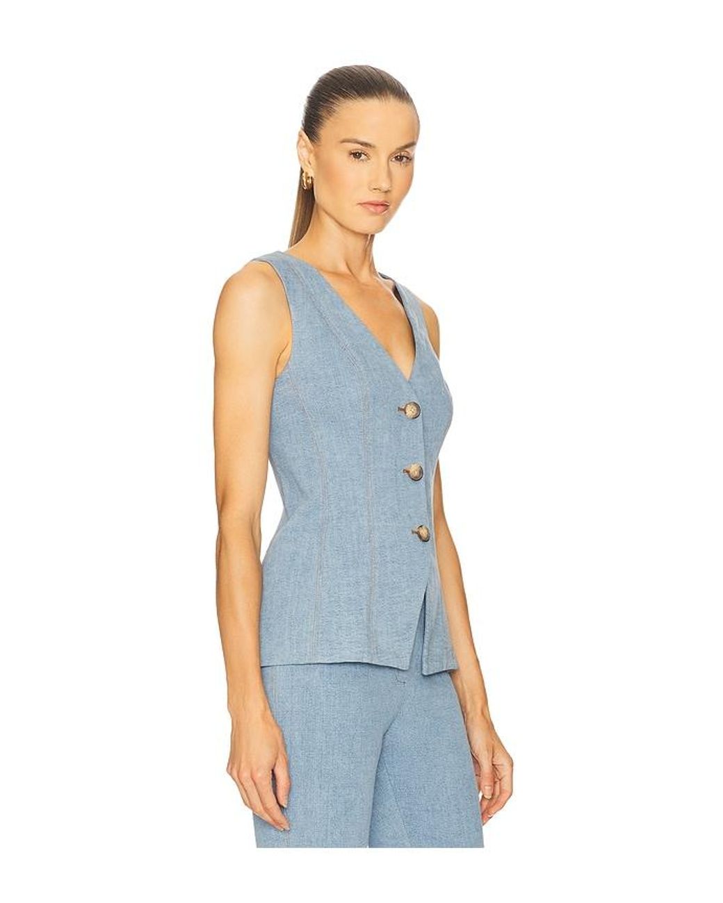 Veronica Beard Blue Avalina Vest
