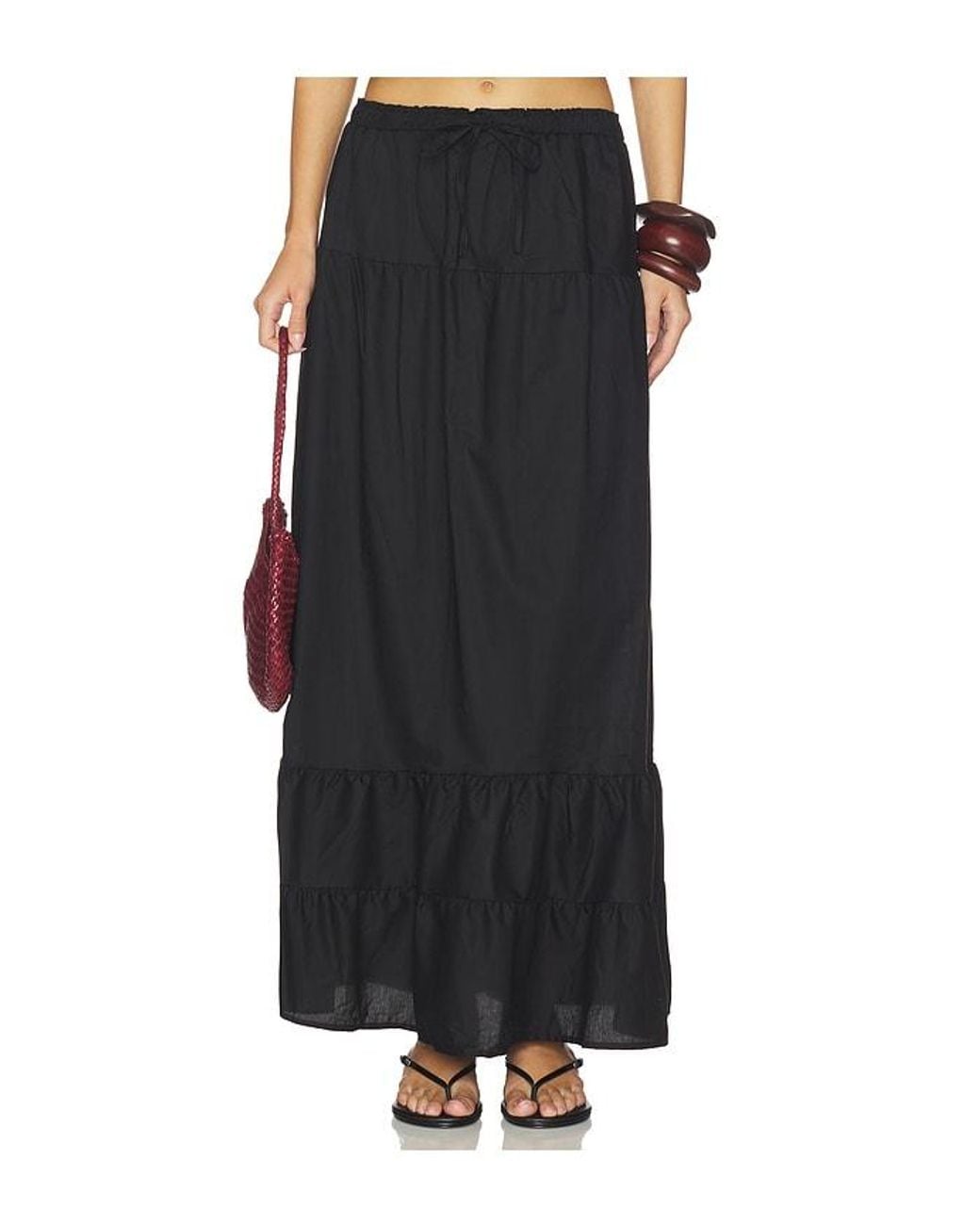 Peixoto Black Riley Maxi Skirt