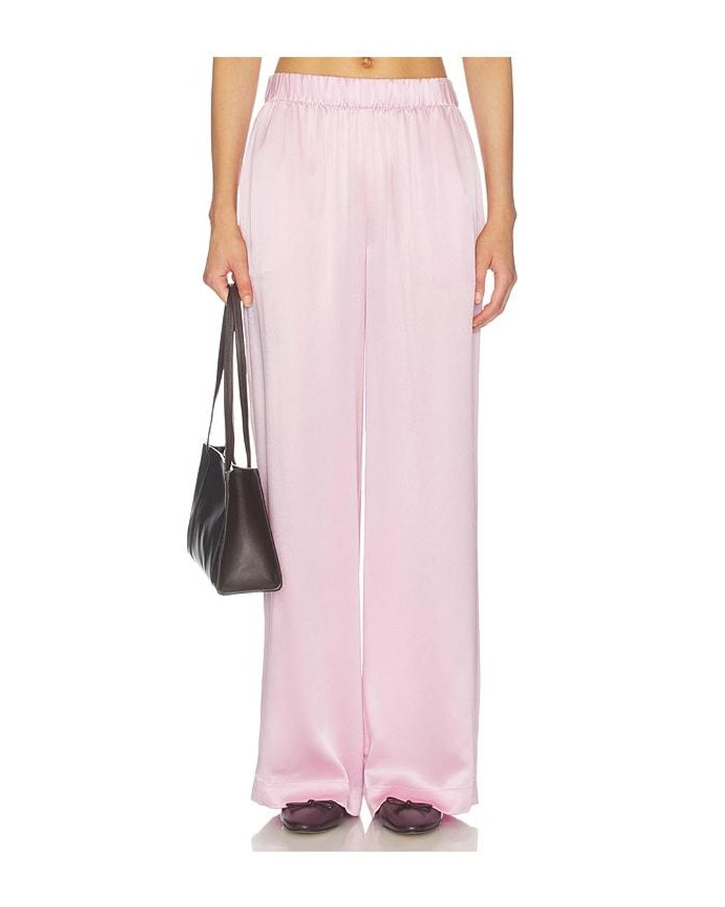 SABLYN Pink Brynn High Rise Pull On Wide Leg Pant