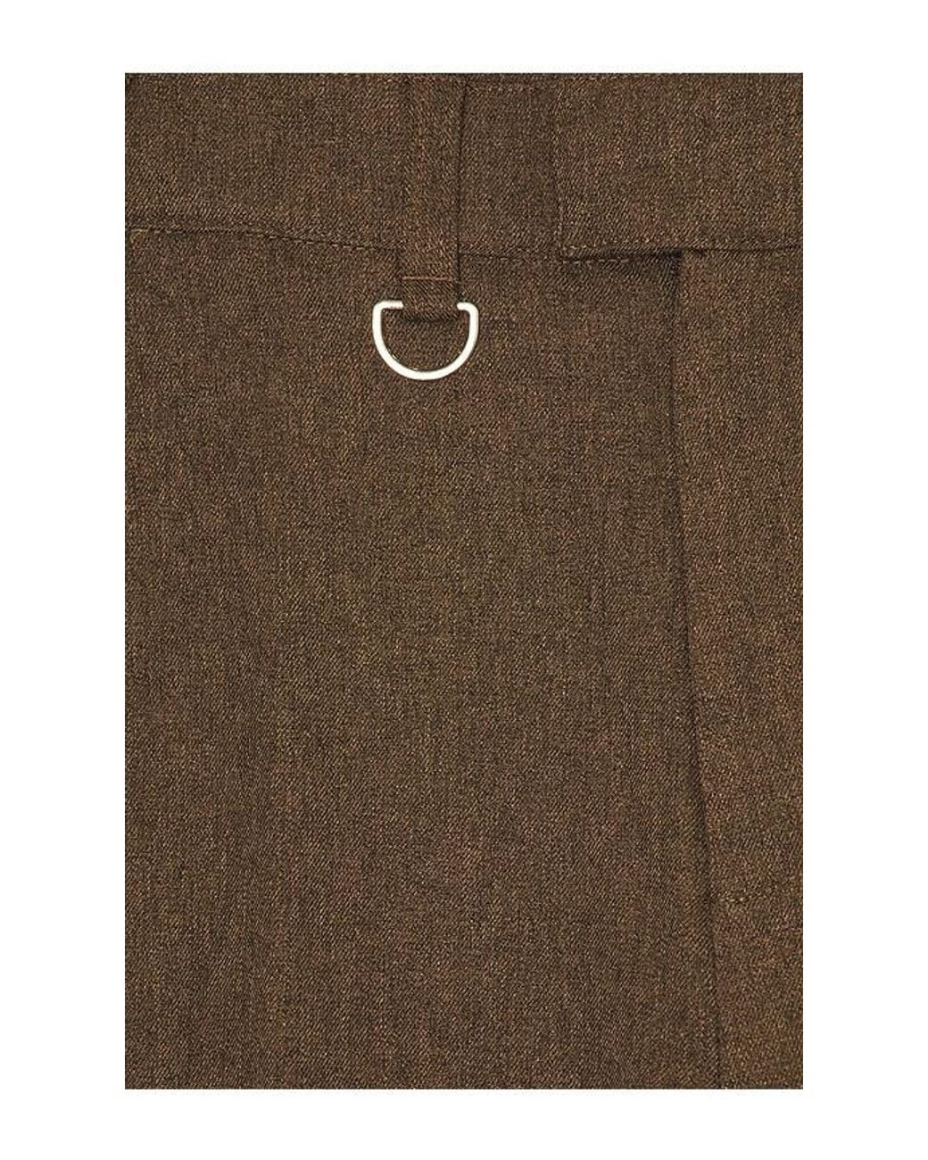 KROST Brown Elliot Tencel Trousers for men