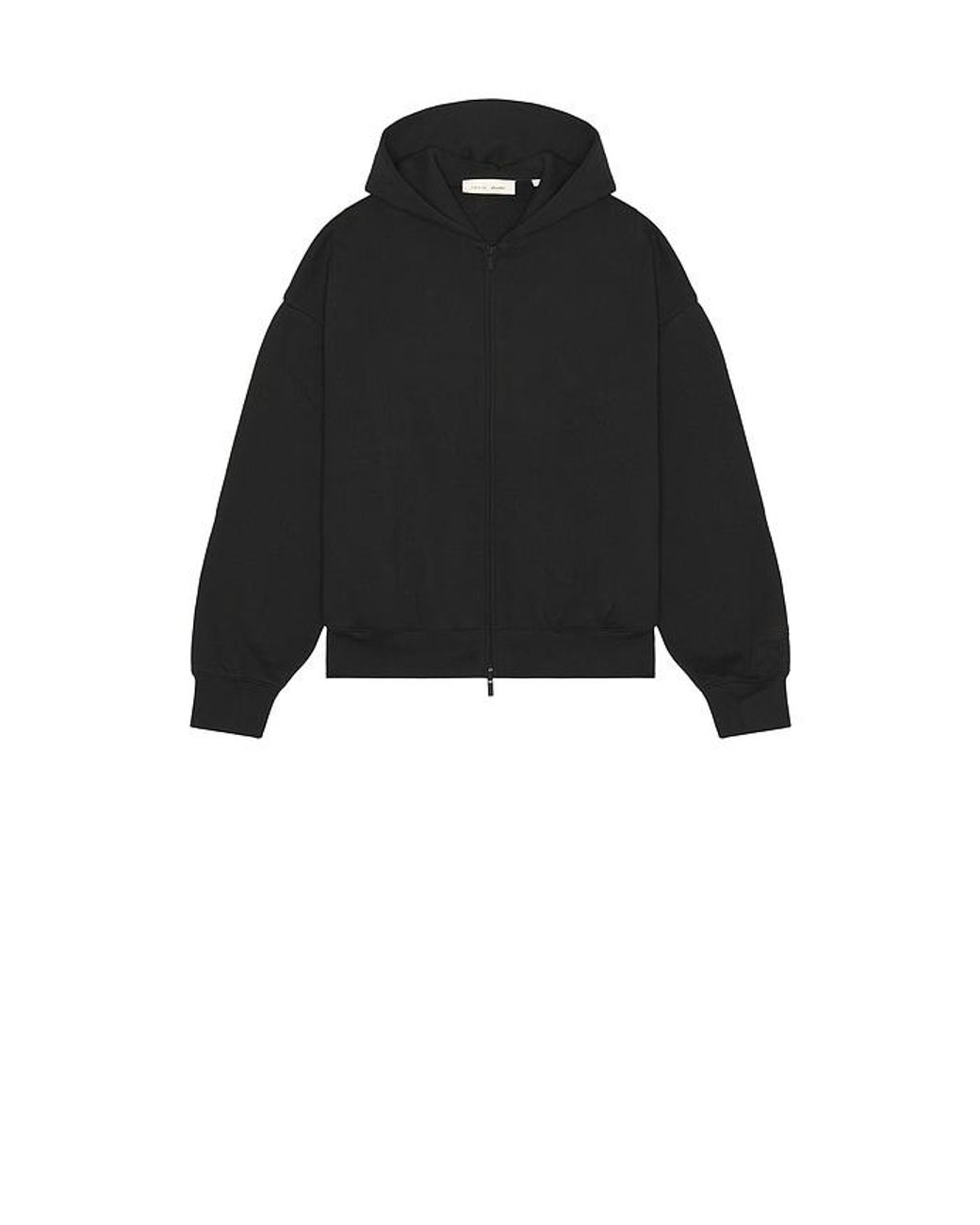 Fear Of God Black Classic Fit Fleece Zip Up Hoodie for men