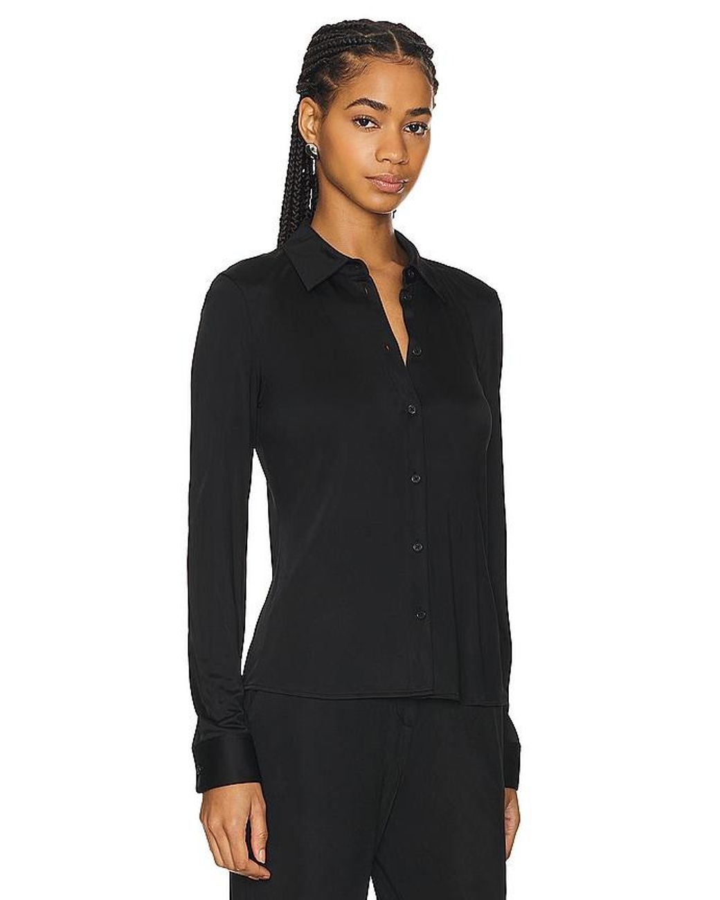 Black button up blouse online