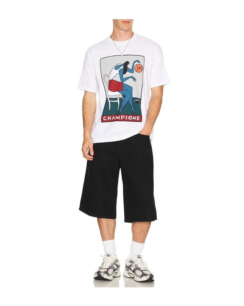 by Parra White Champione T-Shirt for men