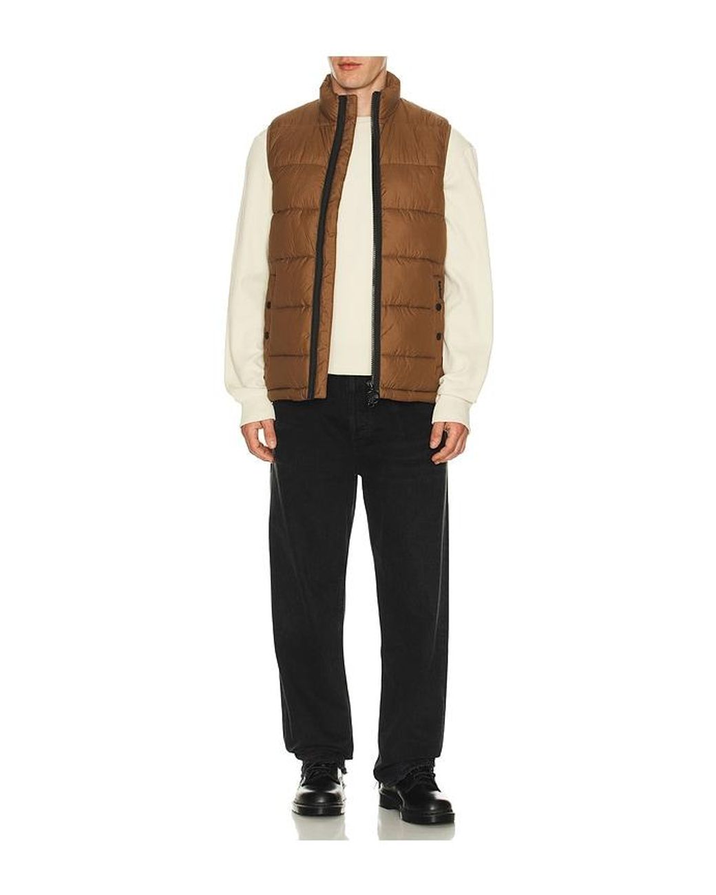 Barbour Brown Offshore Quilted Gilet Vest for men
