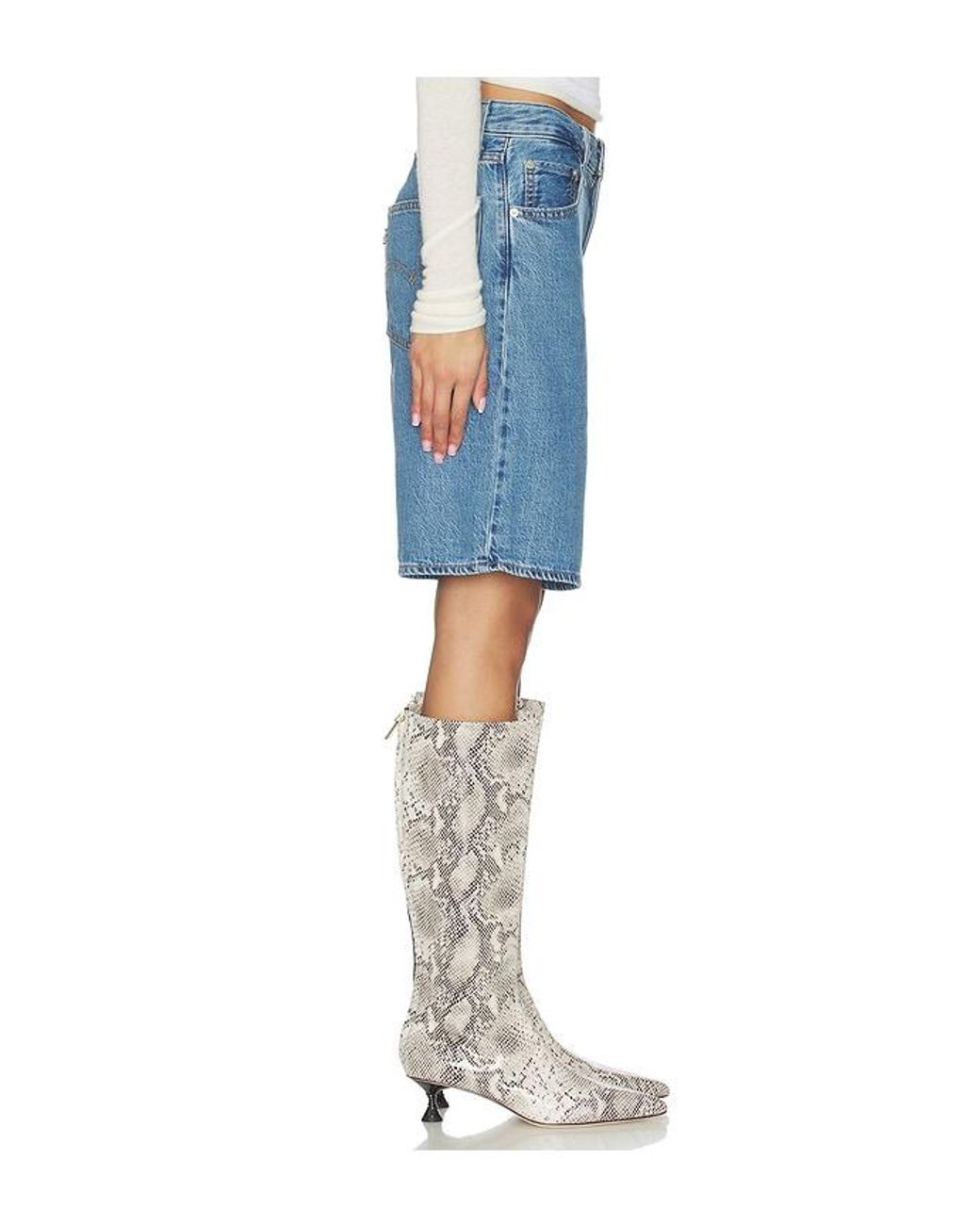 Levi's Blue Baggy Dad Jort