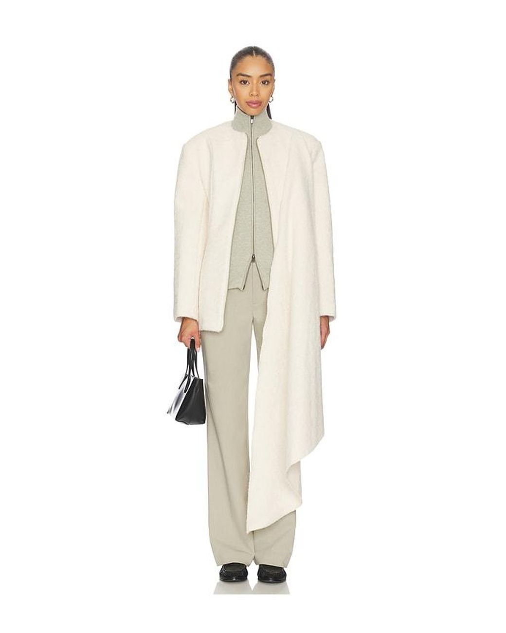 SELMACILEK White Cape Coat
