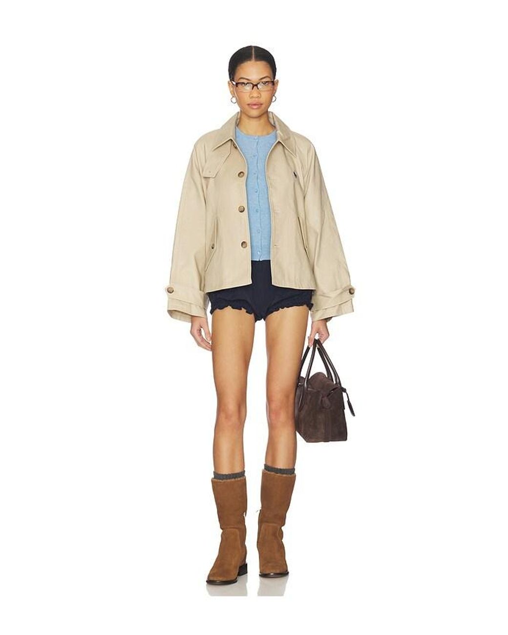 Autumn Cashmere Blue Baby-Cardigan