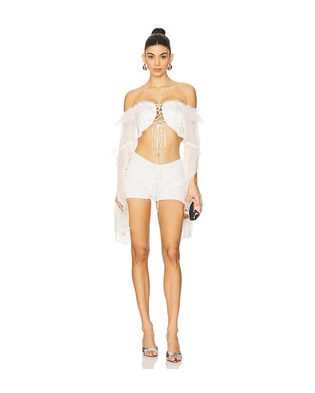 AMOR MIA White Rococo Top