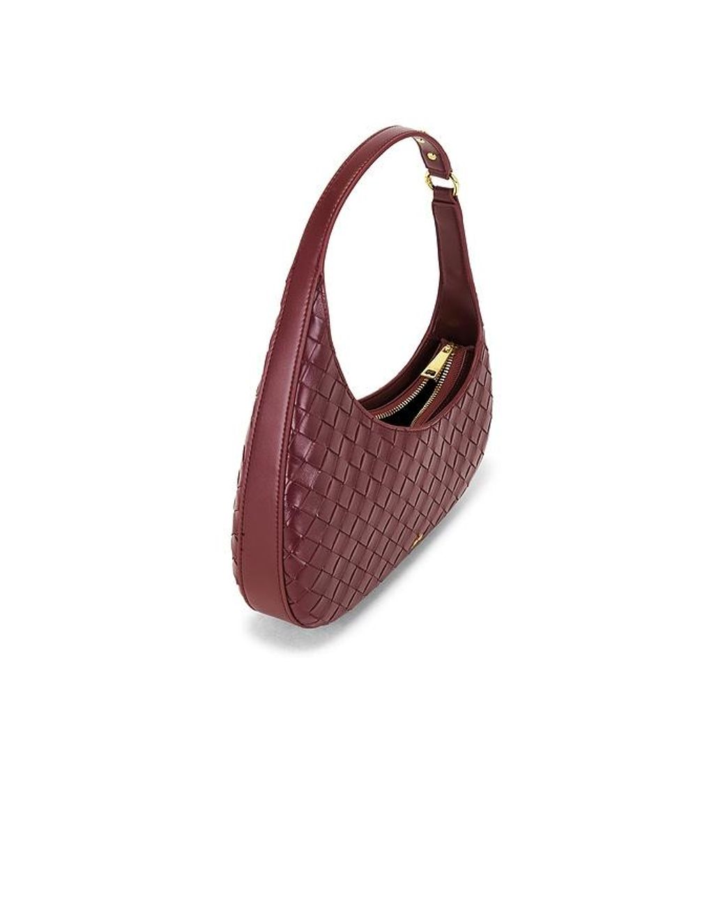 JW PEI Red Harlee Weave Texture Shoulder Bag