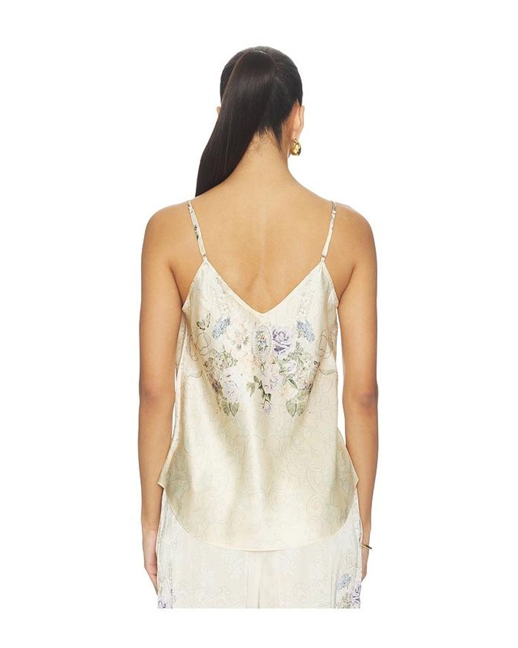 Camilla Natural V-Neck Bias Cami