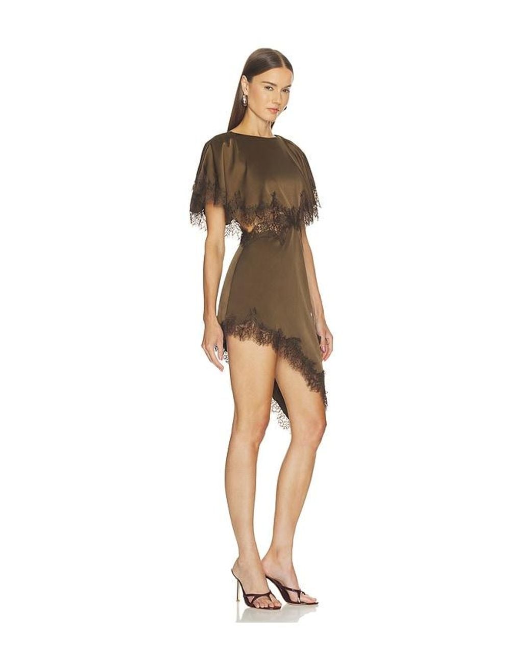 MORE TO COME Natural Gabriella Cutout Mini Dress