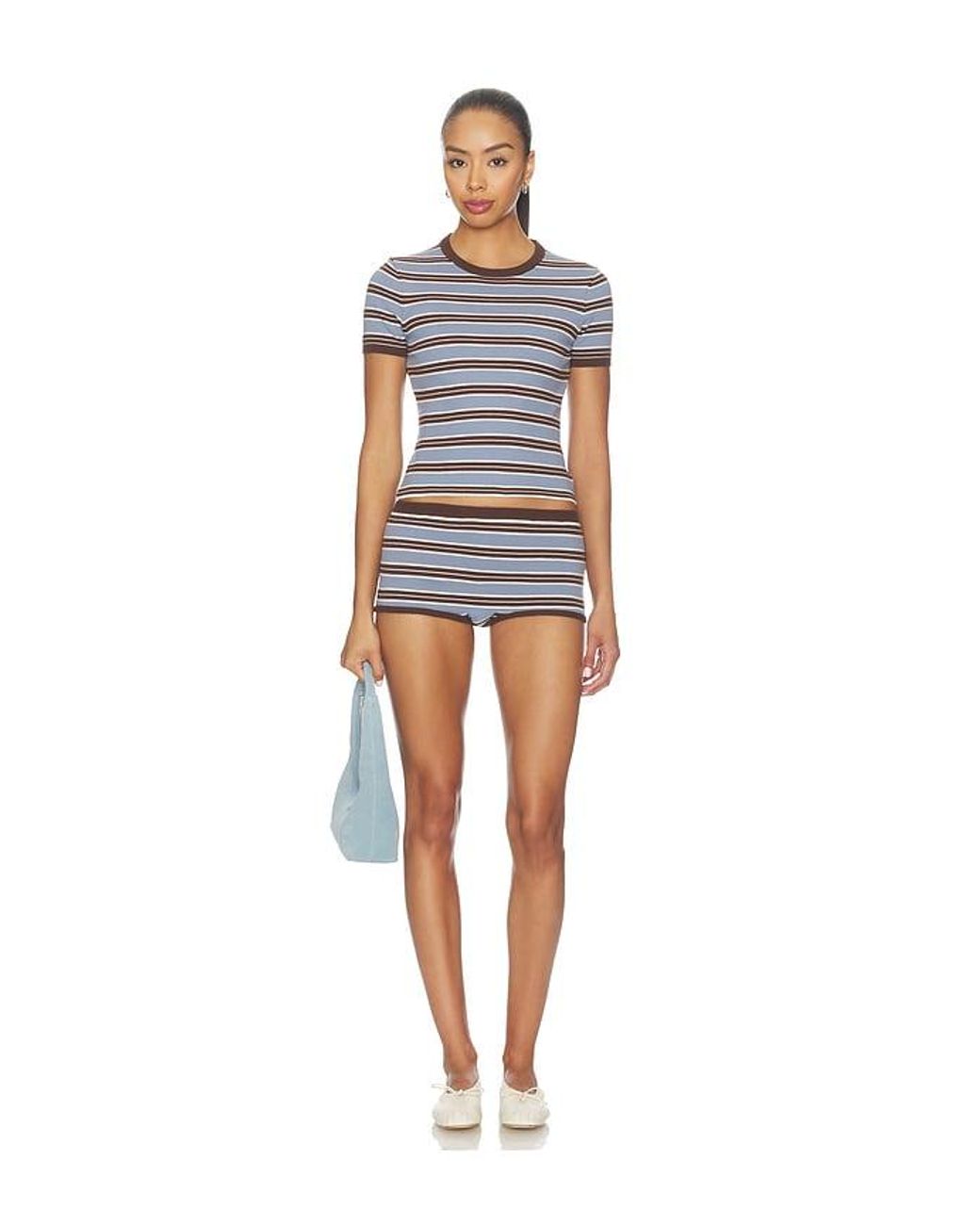Lovers + Friends Blue Haize Stripe Short