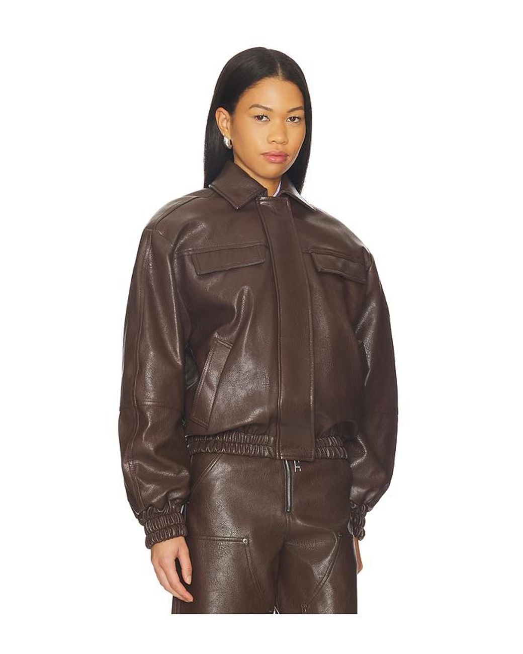 MSGM Brown Bomber Jacket