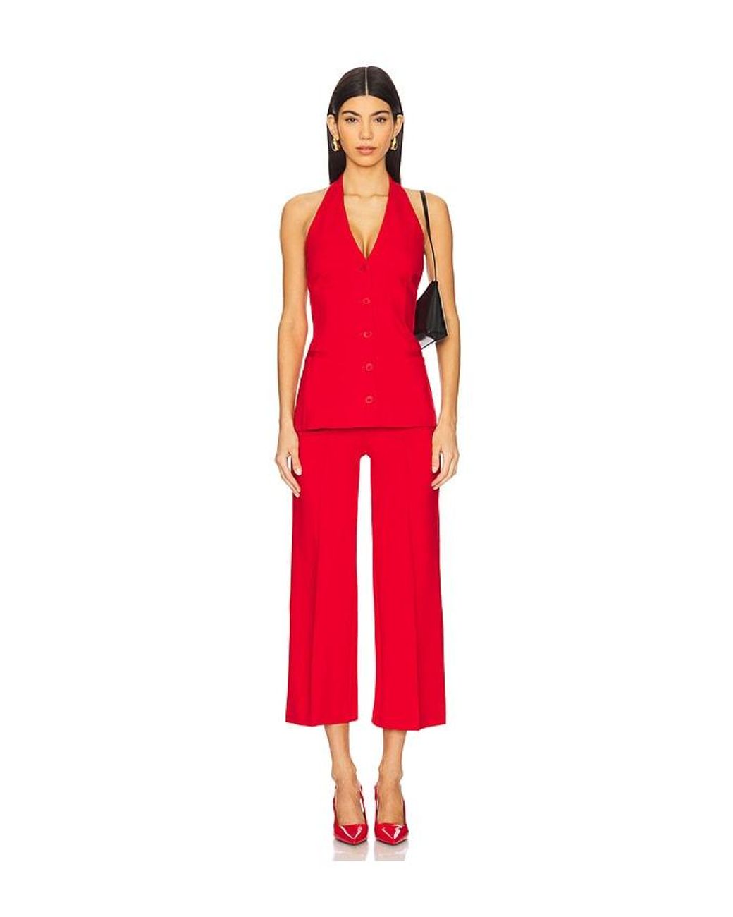 L'academie Red Kain Vest Top