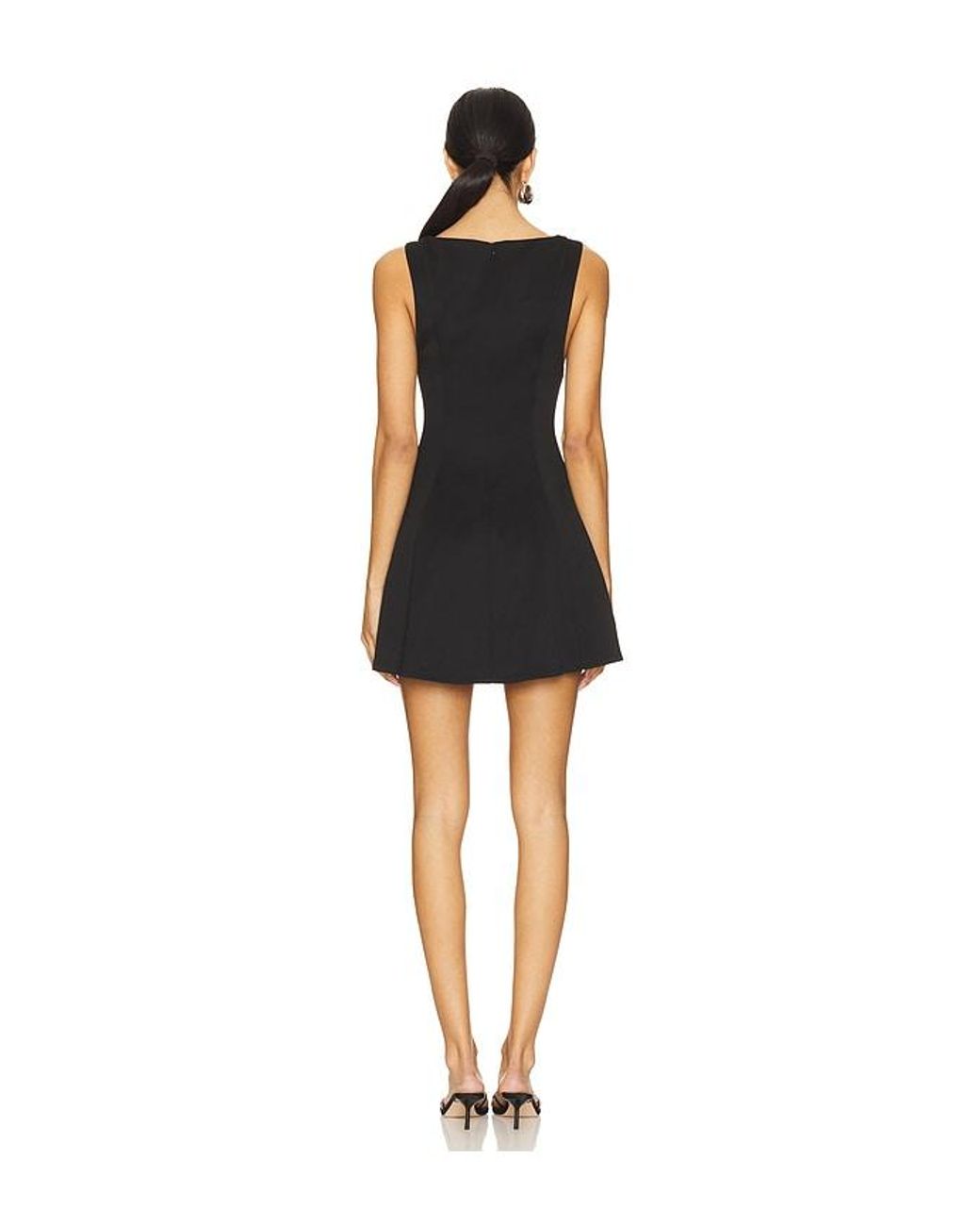ALL THE WAYS Black Sonya Flare Mini Dress