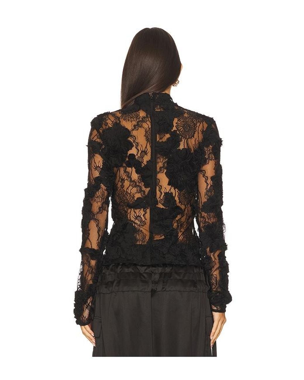 AKNVAS Black Freja Lace Top