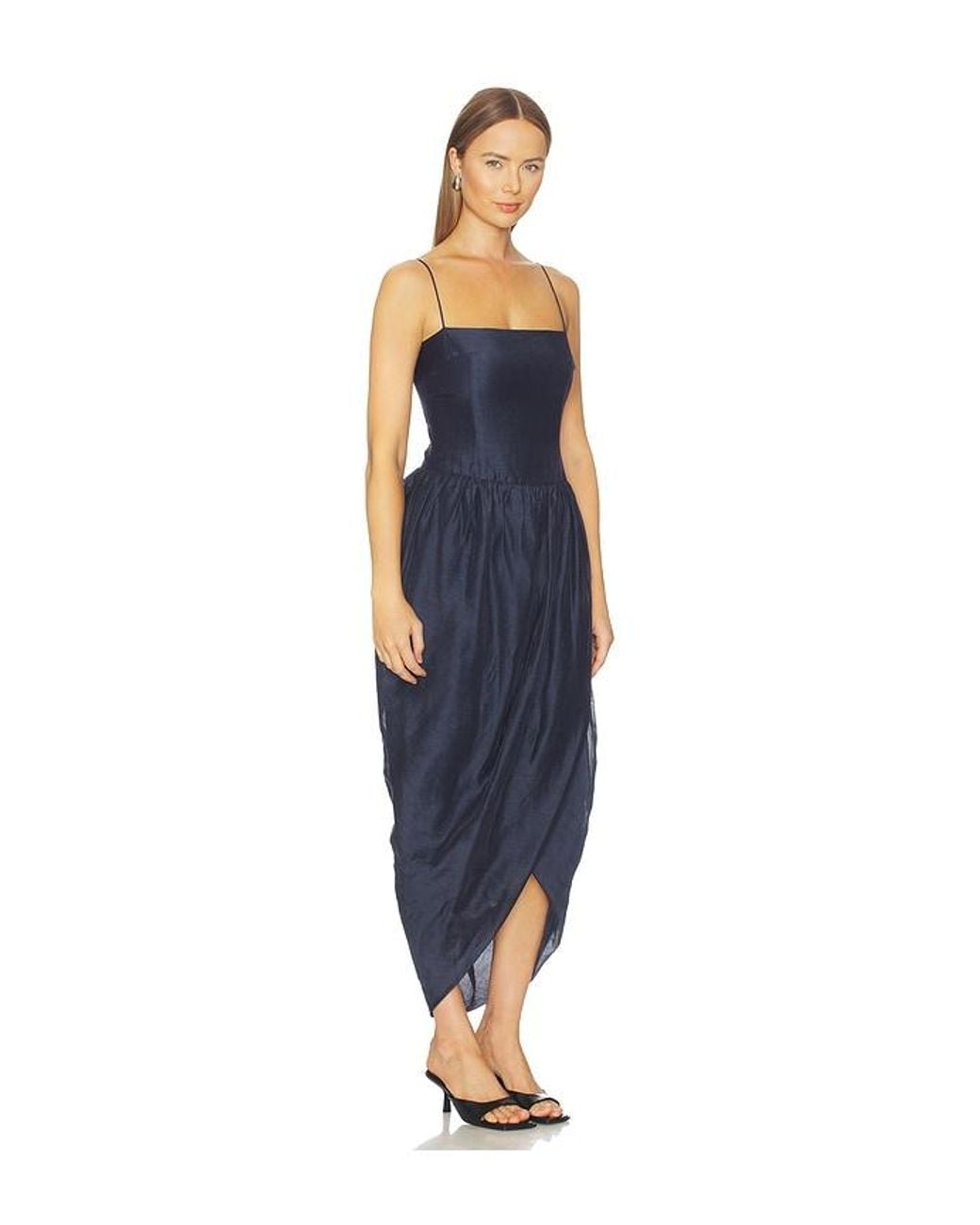 Amanda Uprichard Blue Castello Midi Dress