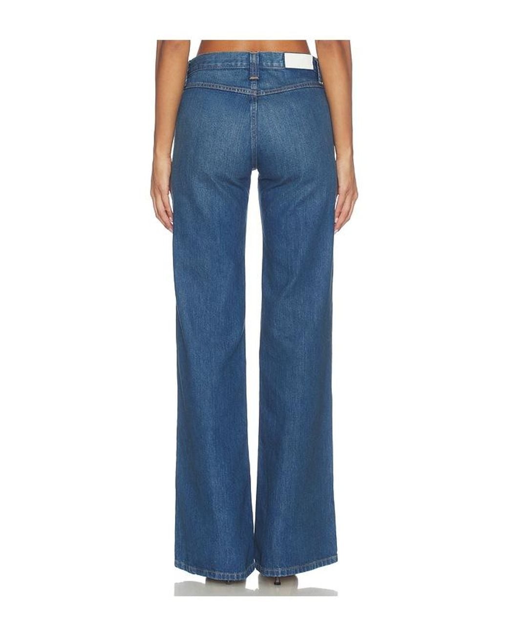 Re/done Blue Lou Wide Leg Jeans