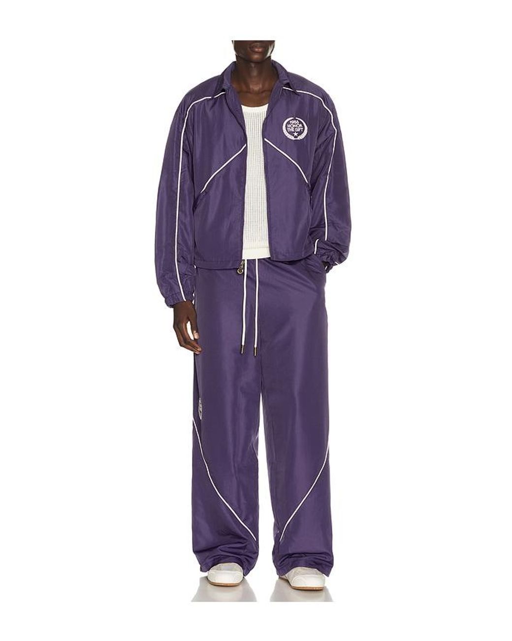 Honor The Gift Purple Honeycomb Ripstop Track Pant for men