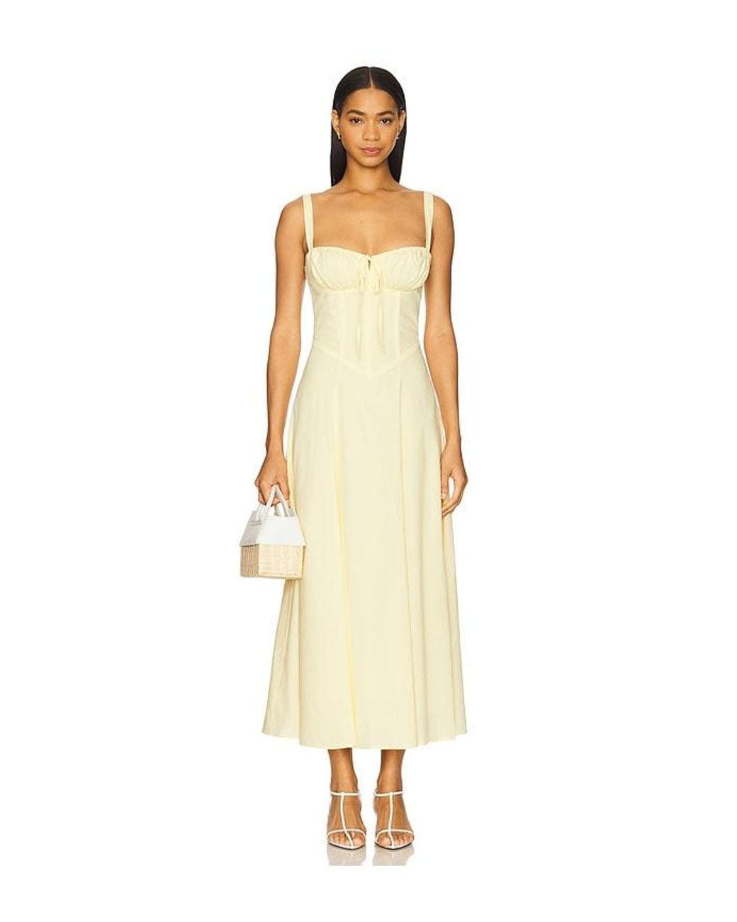 SNDY'S Alessia Drop Waist Dress in Metallic | Lyst