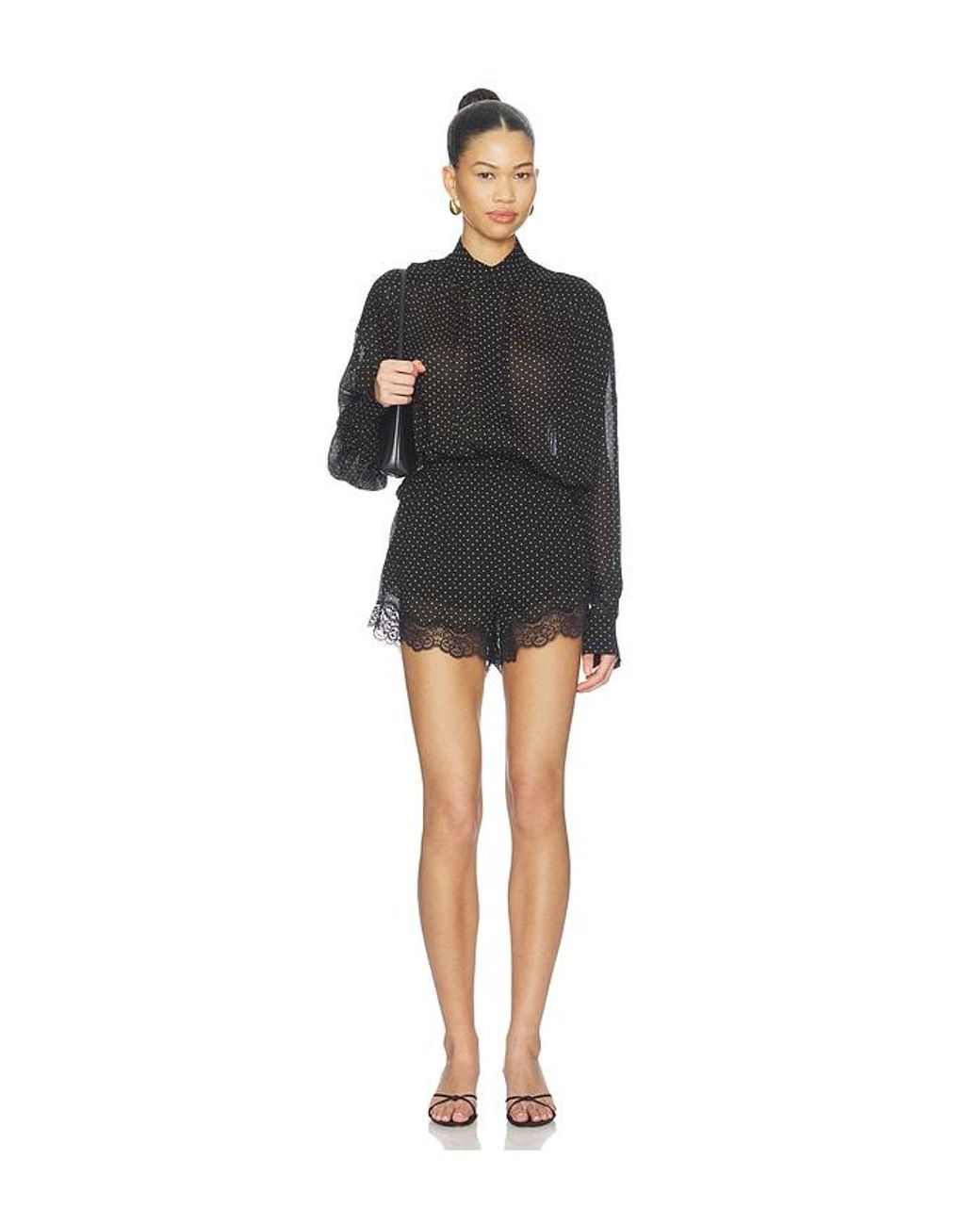ANDAMANE Black Juliette Lingerie Playsuit